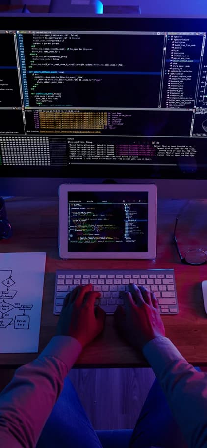 Full Stack Web and App Development Powered by AI Background